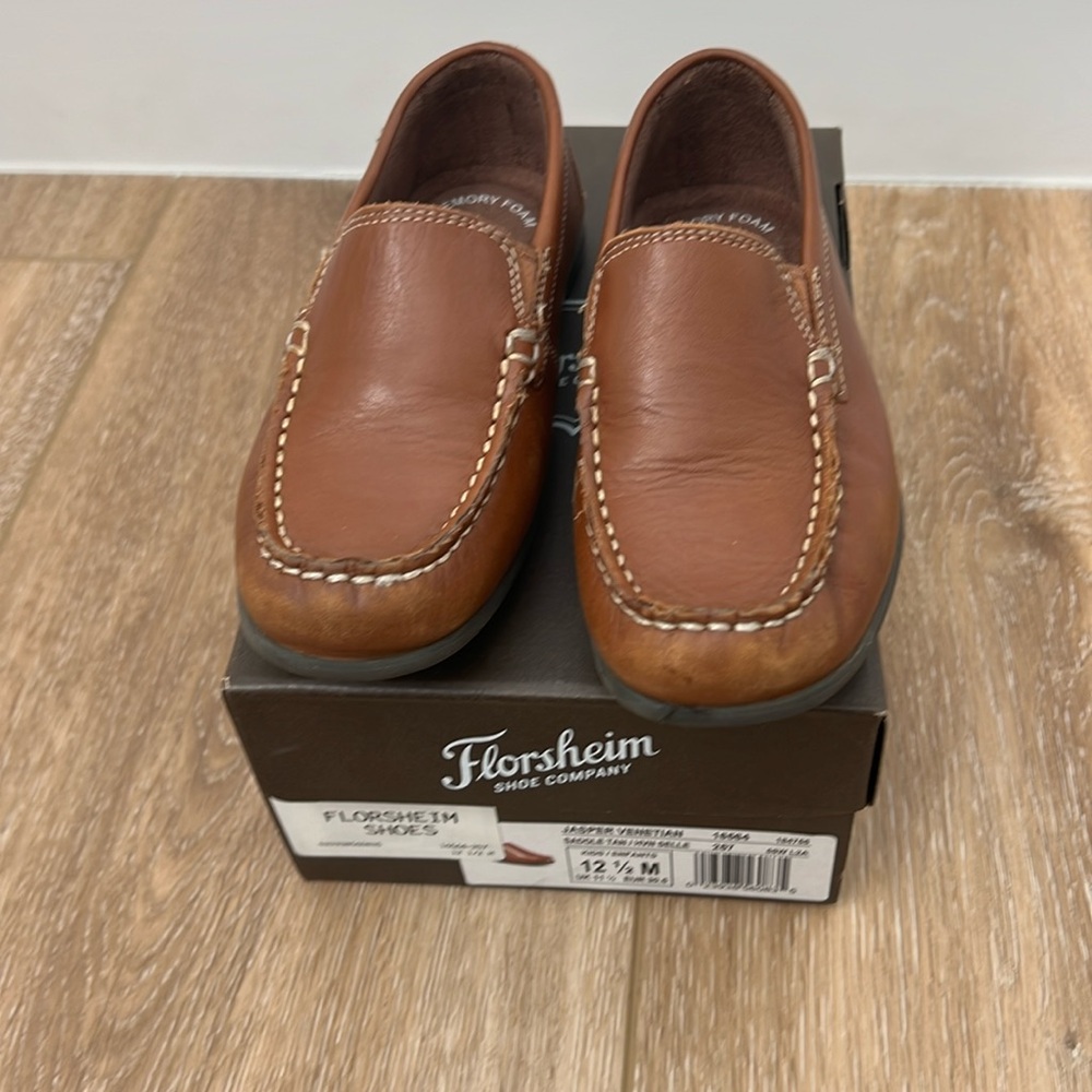 Floresheim jasper kids saddle brown loafer size 12 1/2